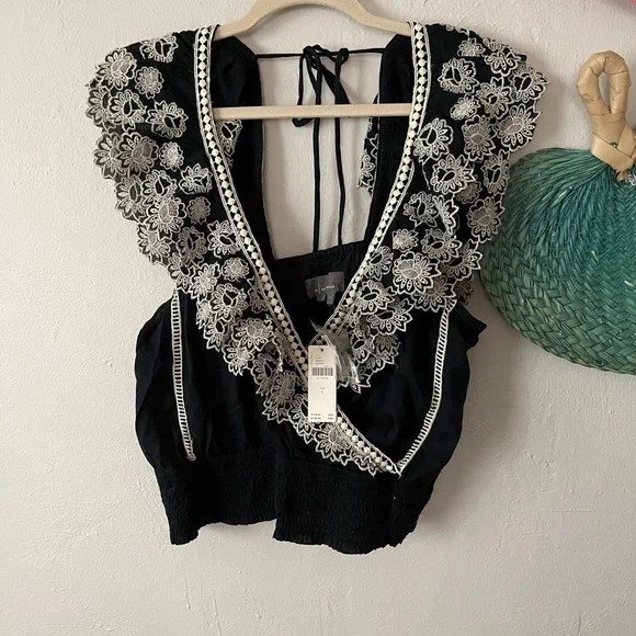 ANTHROPOLOGY Embroidered Lace Blouse - Picture 9 of 9